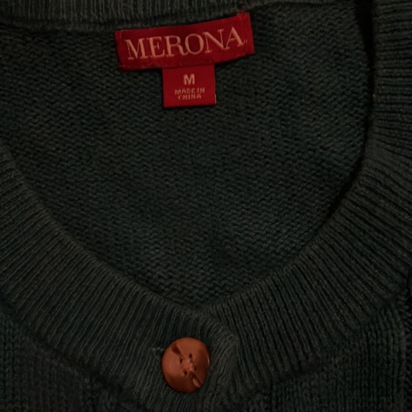 Merona Knit Sweater Green Cardigan - Picture 9 of 10